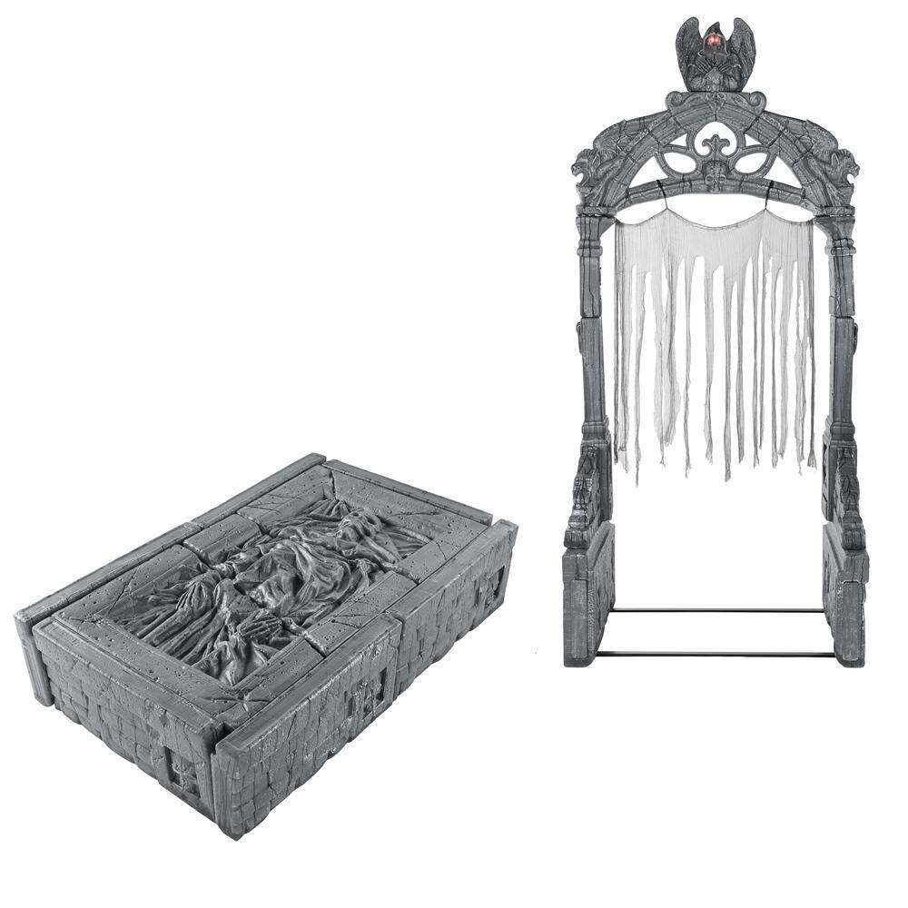 8.5 ft. Grave and Bones Mausoleum Archway and Crypt Halloween Decor