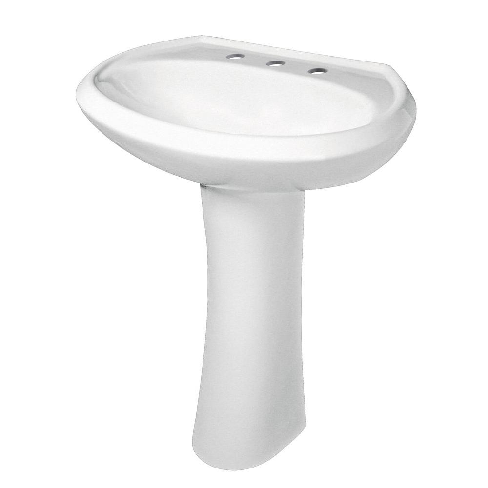Gerber Maxwell Pedestal Combo Bathroom Sink in WhiteG0022518 The