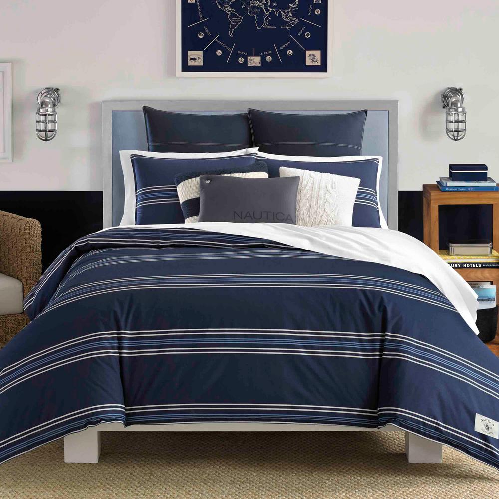 Nautica Acton 3 Piece Duvet Cover Set Full Queen Ushsfn1065008 Nautica Acton 3 Piece Duvet Cover Set Full Queen Ushsfn1065008 The Home Depot