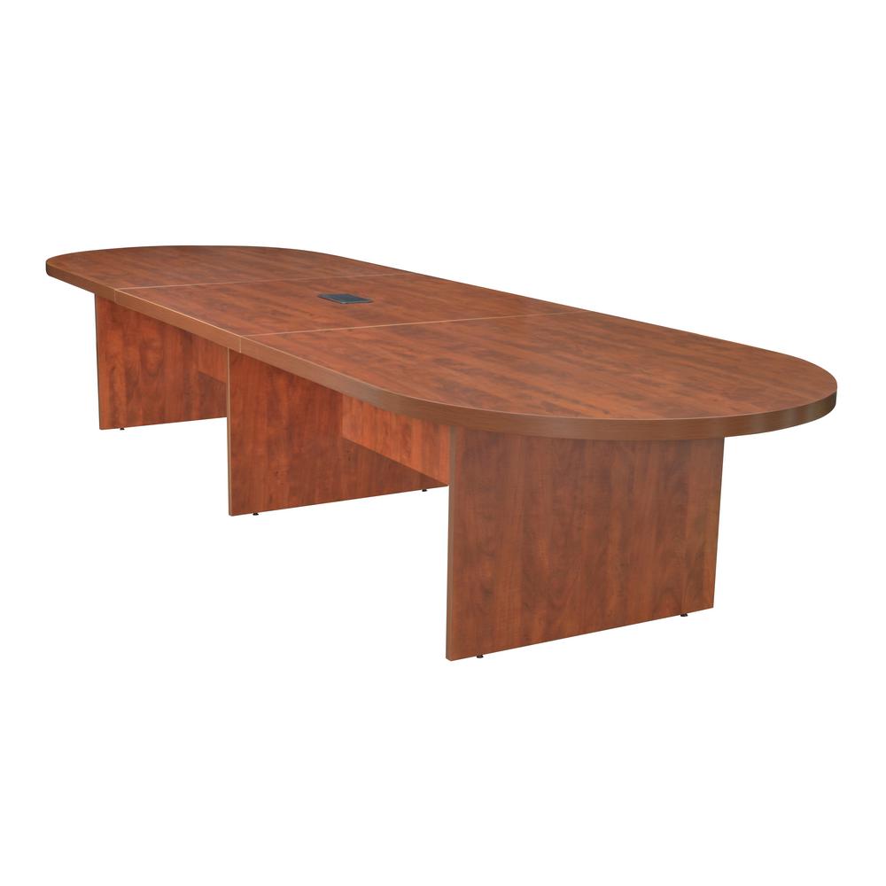 Regency Legacy 168 In Cherry Modular Racetrack Conference Table Cherry Modular Racetrack Conference Table With Power Data Grommet Lctrt16852ch The Home Depot
