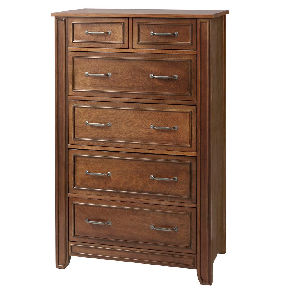 Home Decorators Collection Bonawick Walnut Finish 6 Drawer Chest