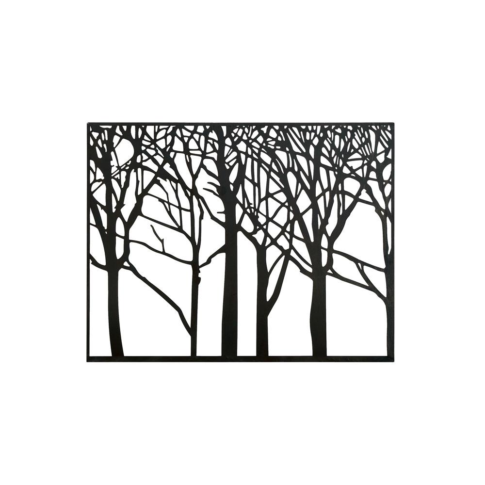 Litton Lane Modern Black Iron Tree And Branch Silhouette Wall Decor The Home Depot