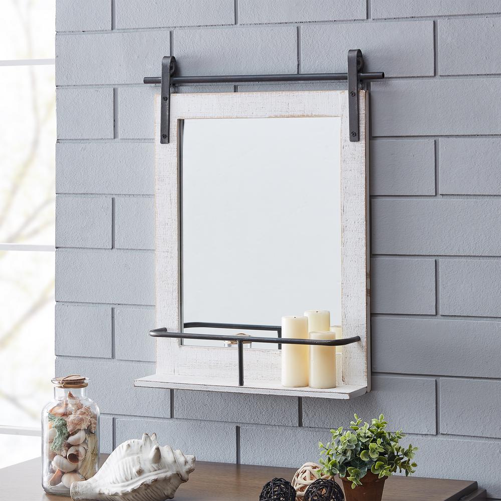 FirsTime /& Co Gray Tabletop Mirror with Jewelry Storage