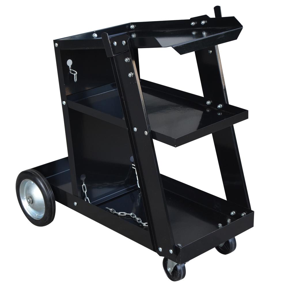 welding cart mig core steel deluxe kit flux swivel casters tiers carts plastic rods watt iron homedepot