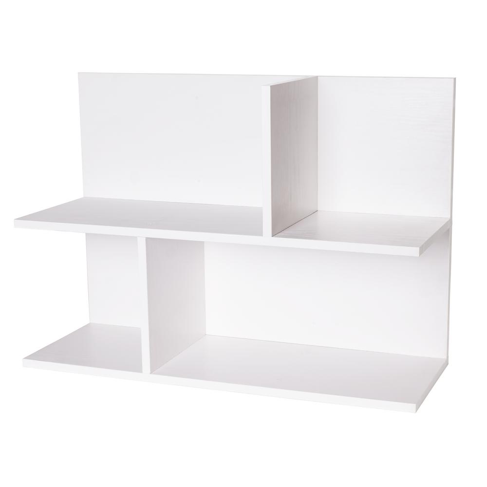 8 47 In X 23 46 White Wood Infiniti Modular Shelf 2 Pack