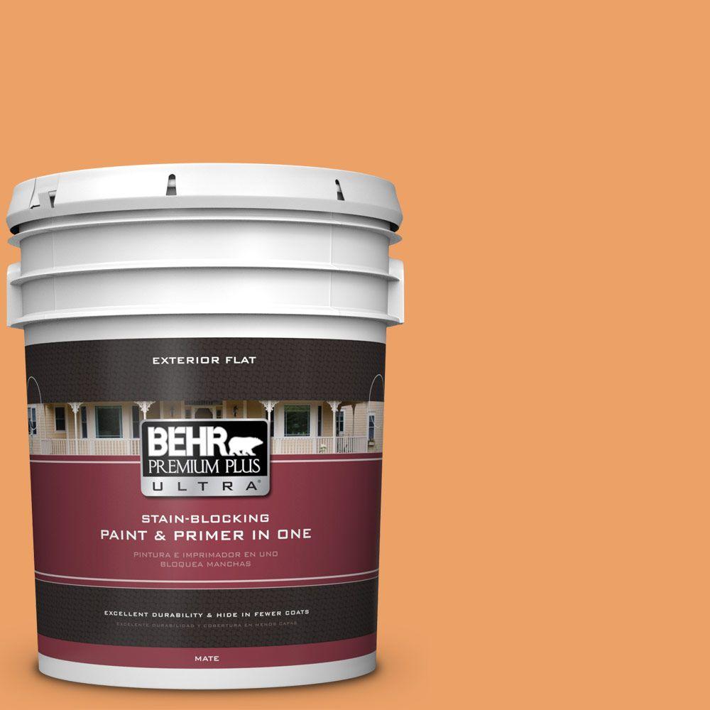 BEHR Premium Plus Ultra 5-gal. #270D-5 Adventure Orange Flat Exterior