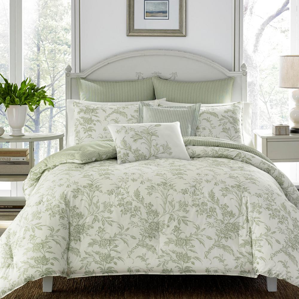 Green Fl Cotton King Comforter Set, Green King Size Bedding Cotton