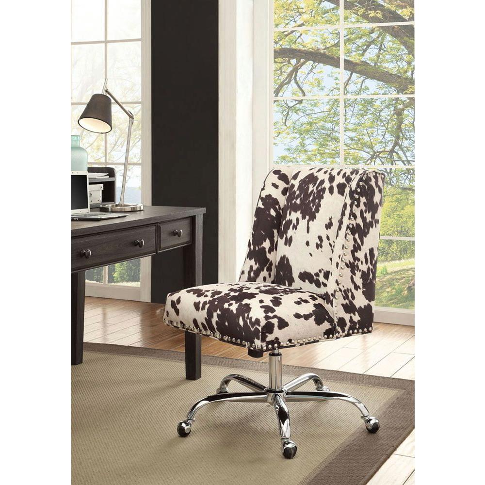 Linon Home Decor Draper Udder Madness Microfiber Office Chair