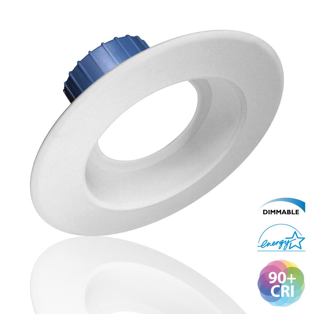 HALO SMD6R6927WHDM SMD 6 Integrated LED Recessed Round Trim Downlight Direct Mount 90 CRI 2700K CCT White