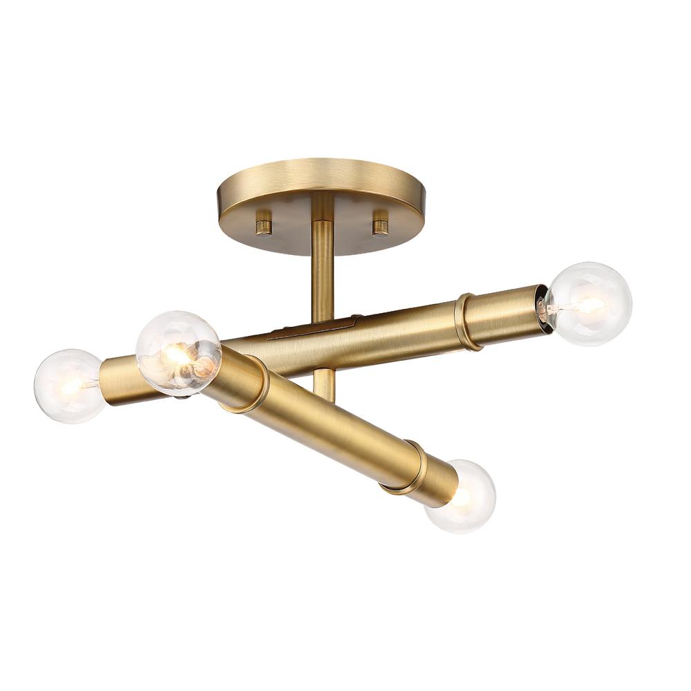 modern brass flush mount