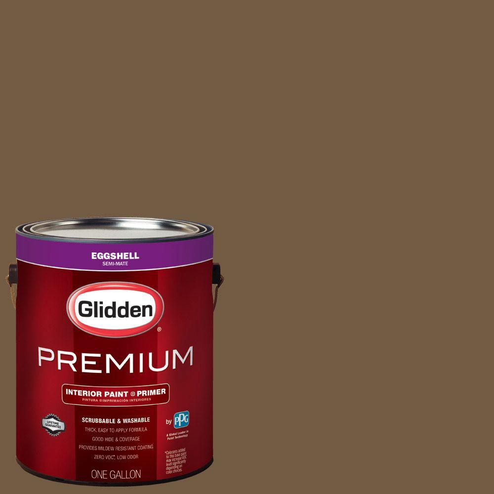 Glidden Premium 1 gal. HDGY13D Tall Tree Bark Brown Eggshell Interior
