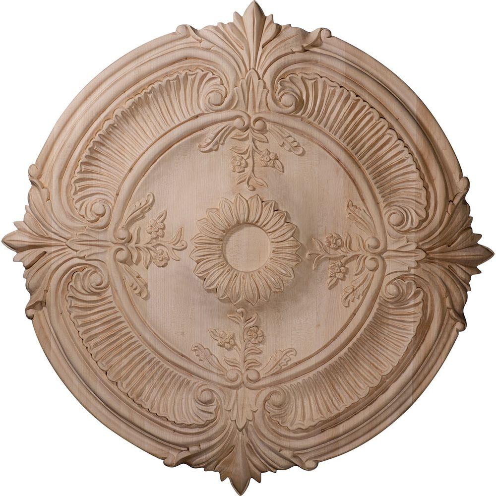 Ekena Millwork 16 In Unfinished Cherry Carved Acanthus Leaf