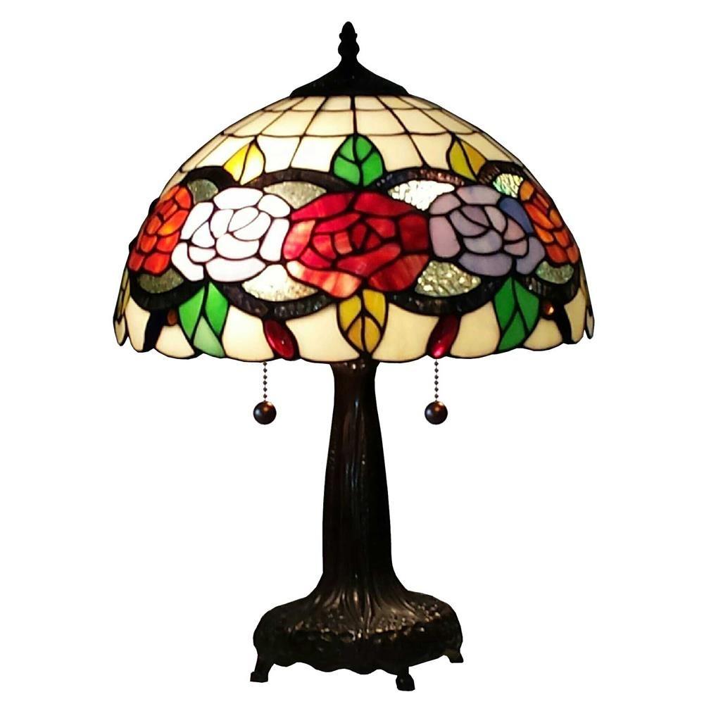 Amora Lighting 20 in. Tiffany Style Floral Table Lamp-AM032TL14 - The ...