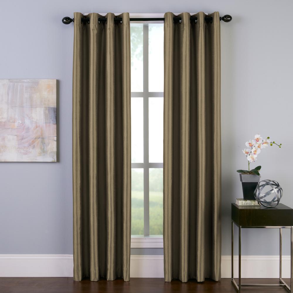 Malta Grommet Lined Panel 50 In W X 132 In L In Bronze