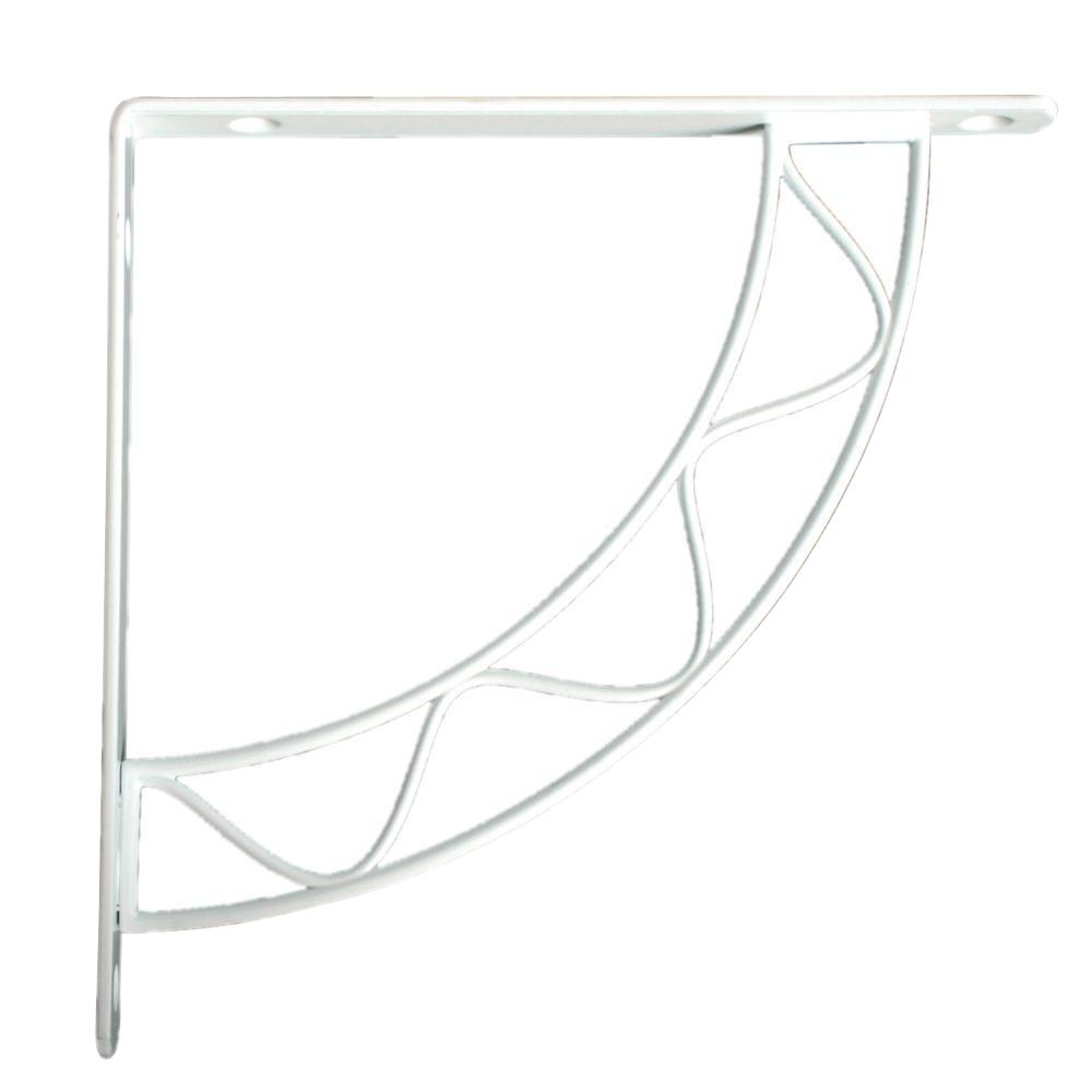 Knape & Vogt Stockton 5.75 in. L x 0.75 in. W White 100 lb. Decorative