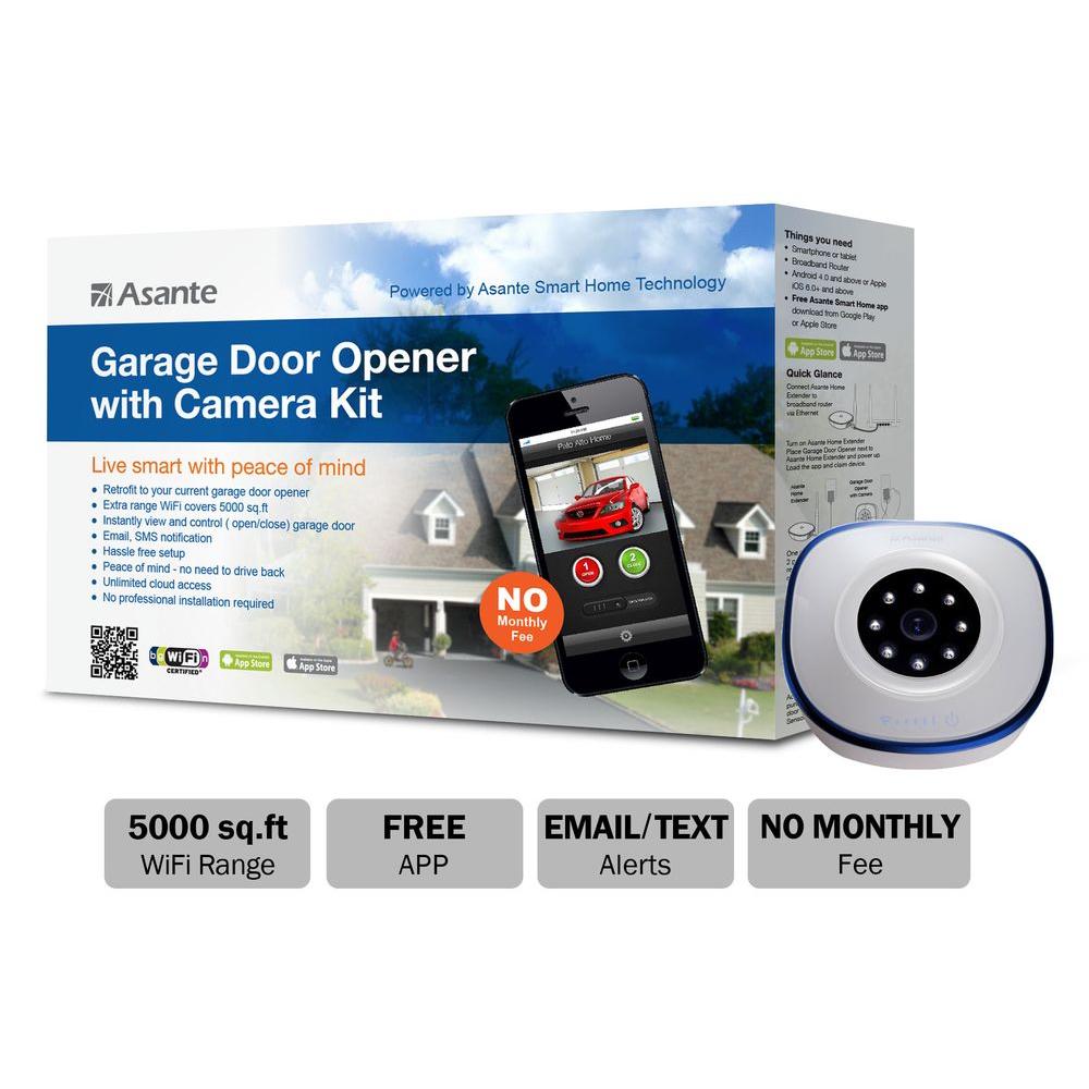 Asante Garage Door Opener with Camera Kit (Live Streaming ...