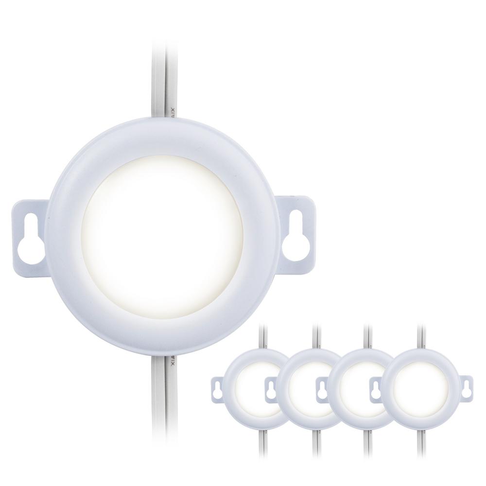 GE LED High Low Switch Linkable Puck Light (5-Pack), White