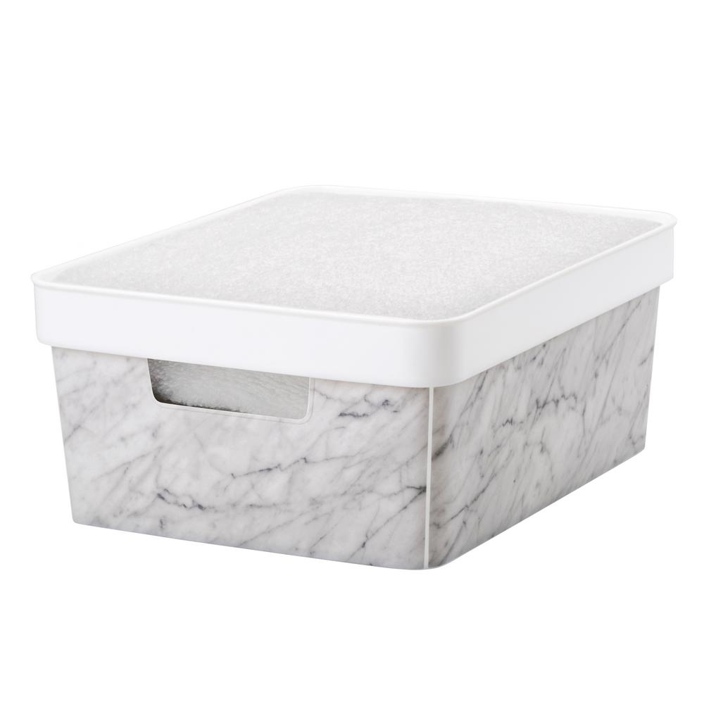 Simplify 10 in. x 8 in. Small Marble Storage Bin26170MARBLE The