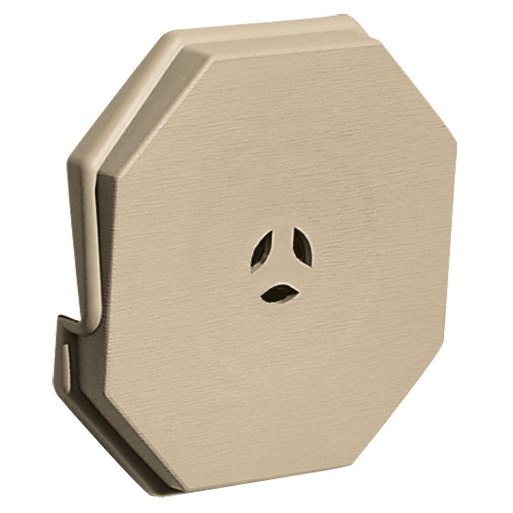 Builders Edge 6 625 In X 6 625 In 013 Light Almond Surface Universal Mounting Block 130110006013 The Home Depot