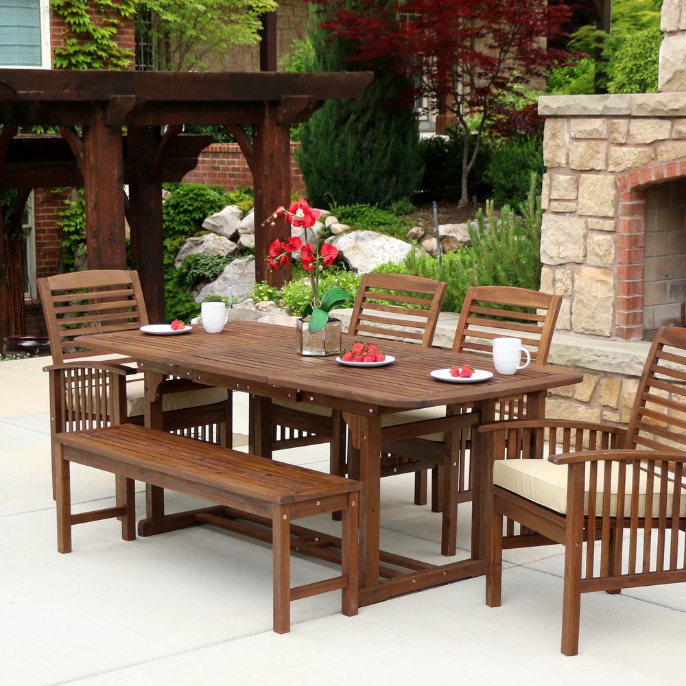 Wood Patio Furniture Outdoors The Home Depot