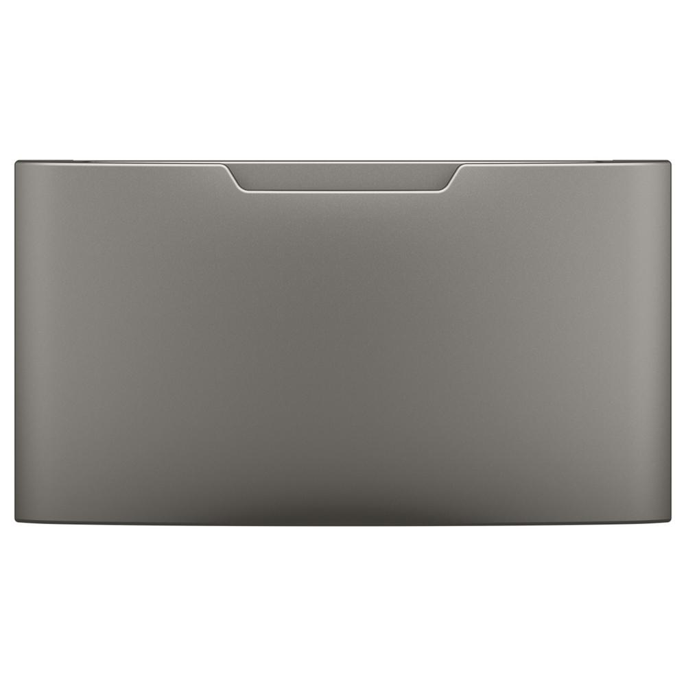 Ge 16 In Satin Nickel Laundry Pedestal With Storage Drawer