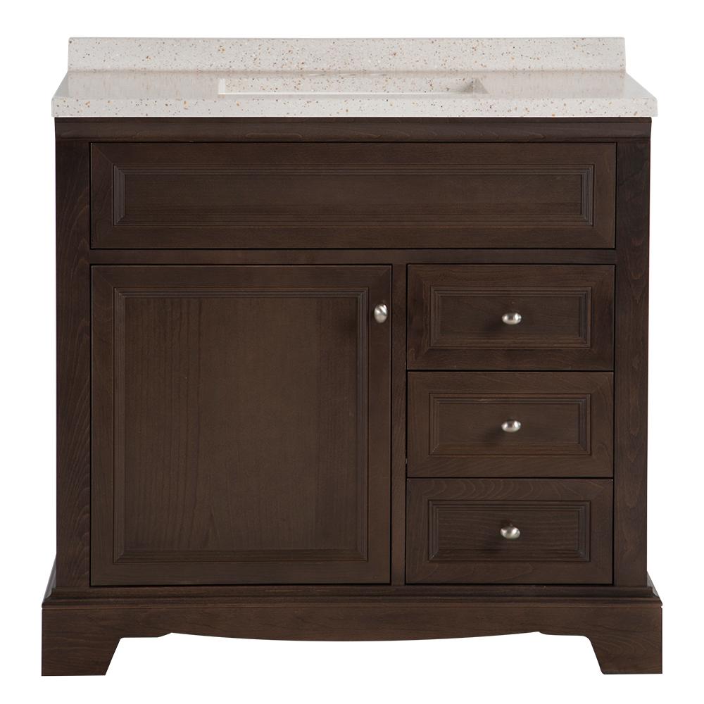 Home Decorators Collection Windsor Park 36 in. W x 19 in. D Bathroom Vanity in Dusk with Solid
