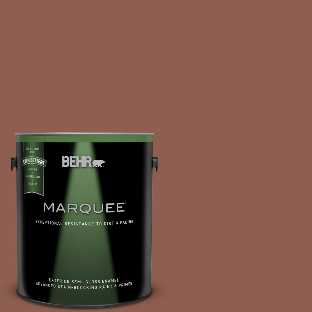 BEHR MARQUEE 5gal. 710D4 Harvest Brown SemiGloss Enamel Exterior Paint545405 The Home Depot