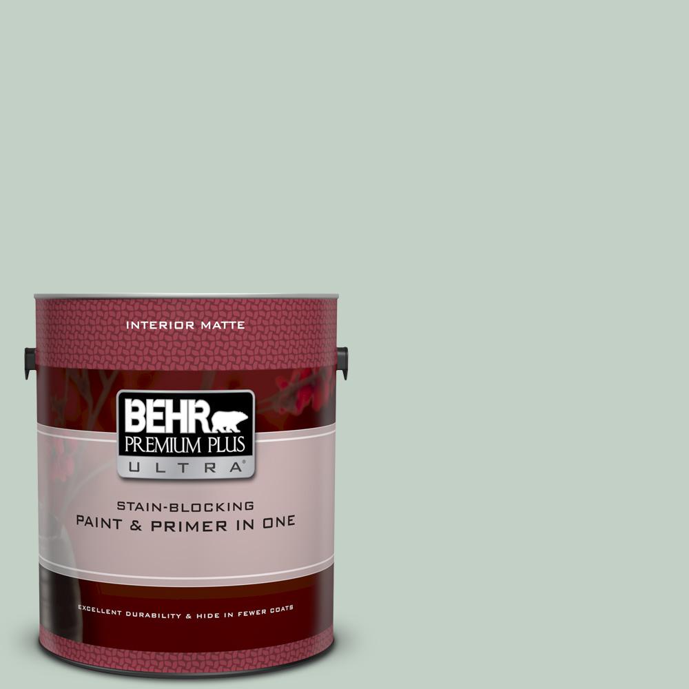 BEHR Premium Plus Ultra 1 gal. UL22013 Frosted Jade Matte Interior