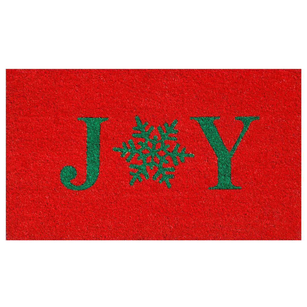 Home More Snowflake Joy 17 In X 29 In Coir Door Mat