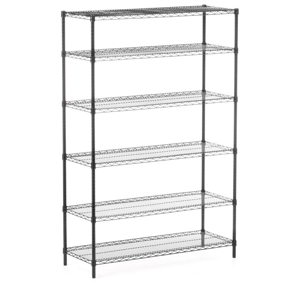 HoneyCanDo 6Shelf 72 in. H x 48 in. W x 18 in. D Steel Shelving Unit