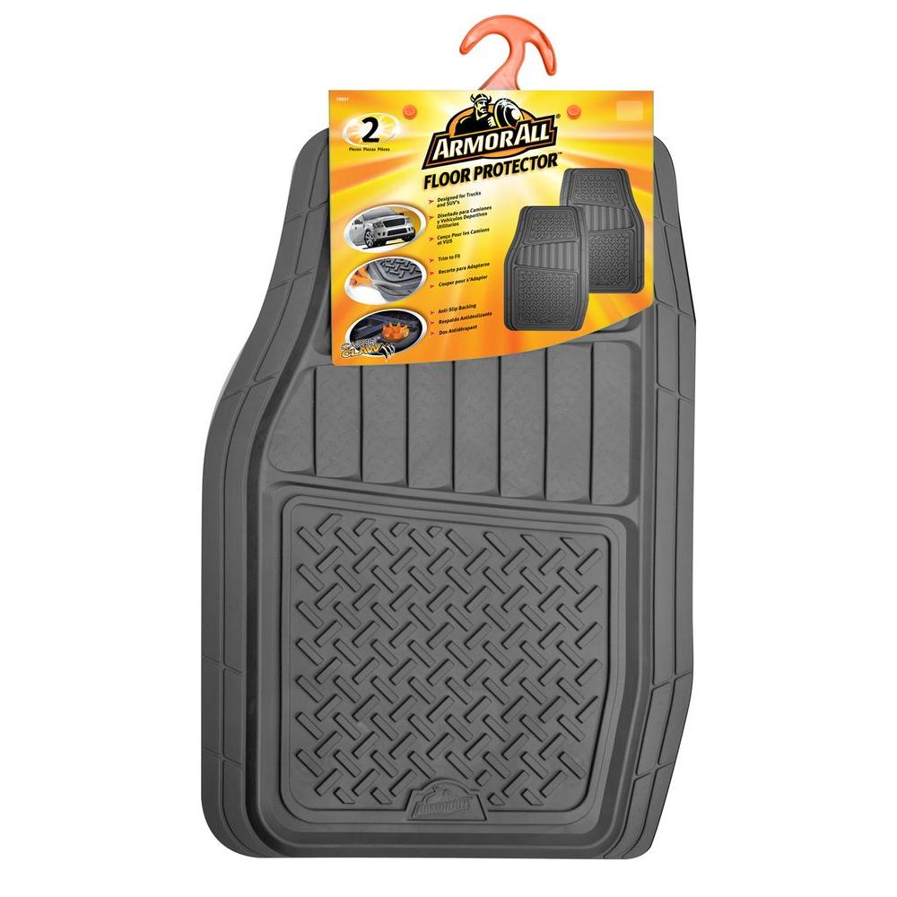 Armor All 19 in. x 29 in. Heavy Duty Rubber Car Mat in Tan (4Piece