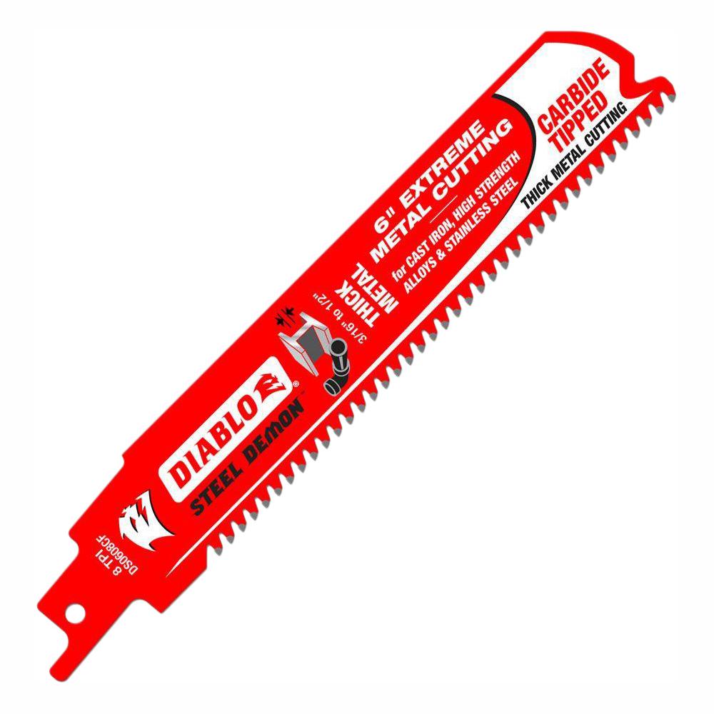 Diablo 6 in. 8 TPI Steel Demon Carbide-Tipped Thick Metal Cutting