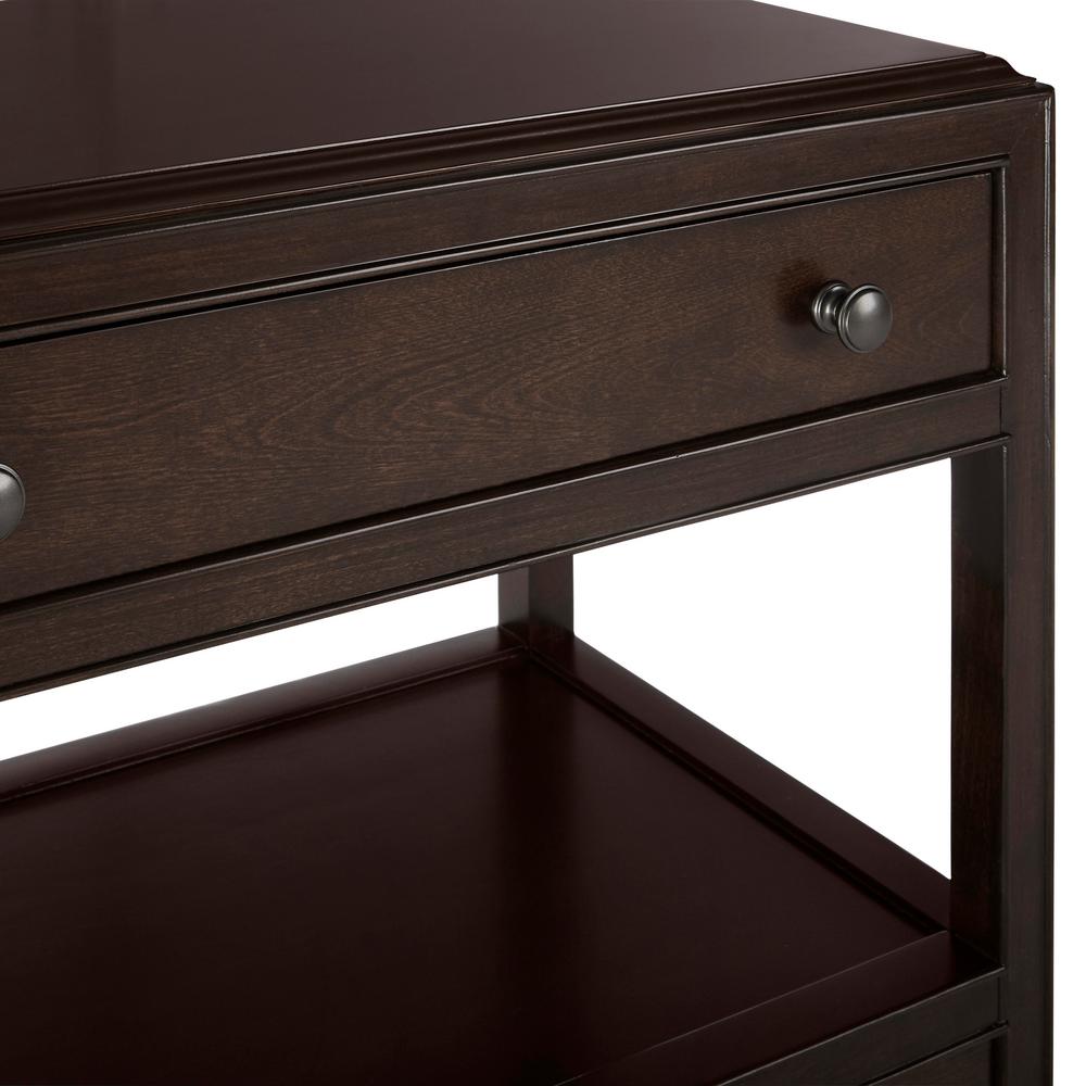 Home Decorators Collection Bonterra 2 Drawer Chocolate Nightstand 32 5 In W X 21 65 In D X 30 25 In H Hd 002 Ns Ch The Home Depot