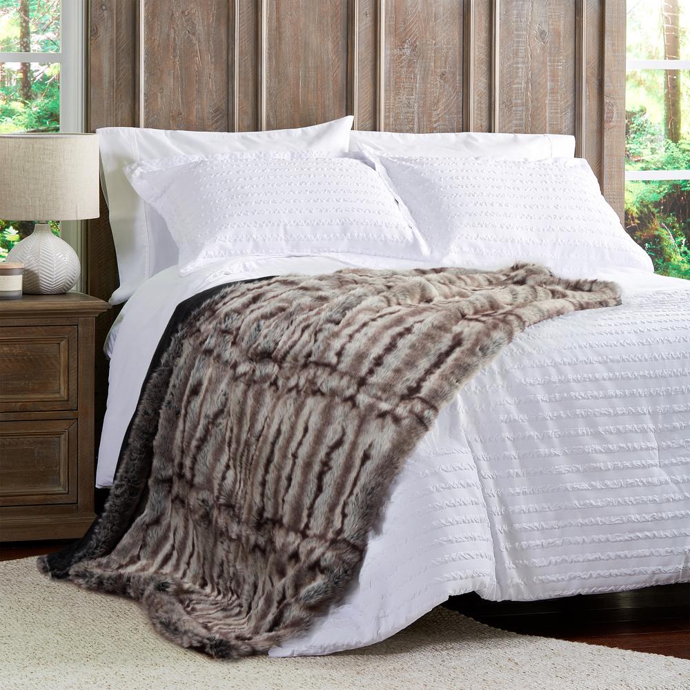 Lavish Home Oversized Premium Chocolate Brown Fashion Faux