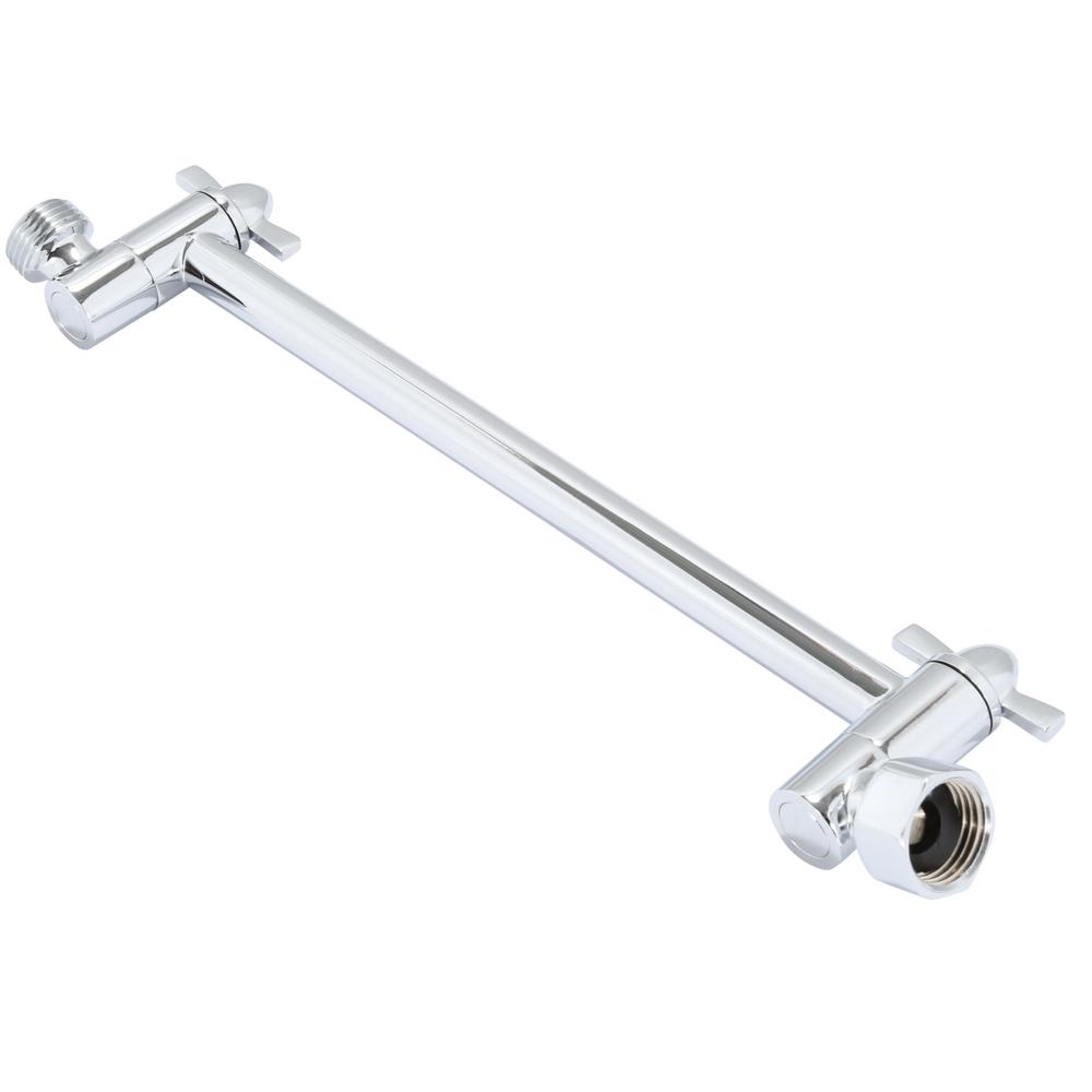 Delta 10 4 5 In Adjustable Shower Arm Chrome Ua902 Pk The Home Depot - Delta Shower Arm Extension Brushed Nickel Delta 10 4 5 In Adjustable Shower Arm Chrome Ua902 Pk The Home Depot - Delta Shower Arm Extension Brushed Nickel