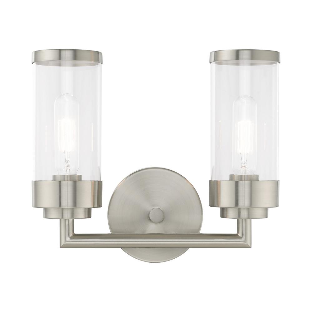 Livex Lighting Hillcrest 2 Light Brushed Nickel Bath Vanity1036291