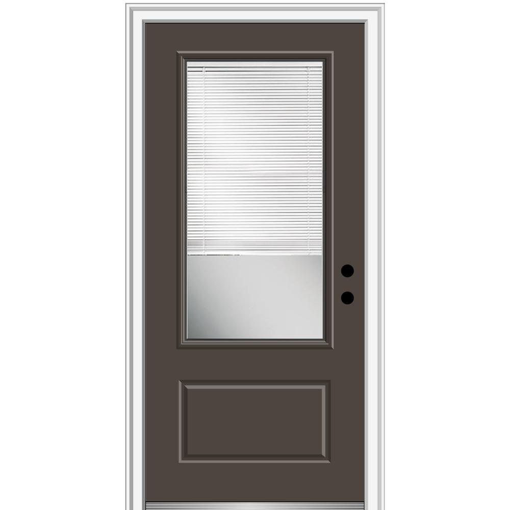 Mmi Door 36 In X 80 In Internal Blinds Left Hand Inswing 3 4
