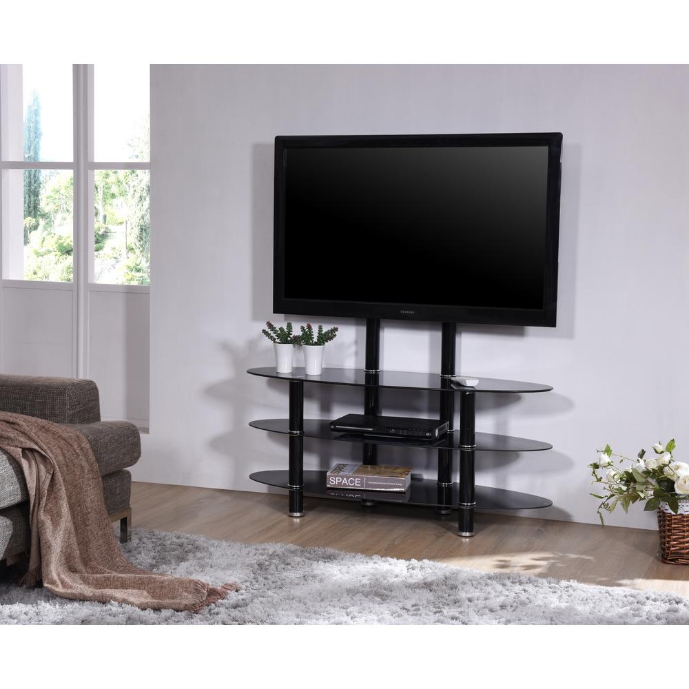 sanus curved tv stands with mount