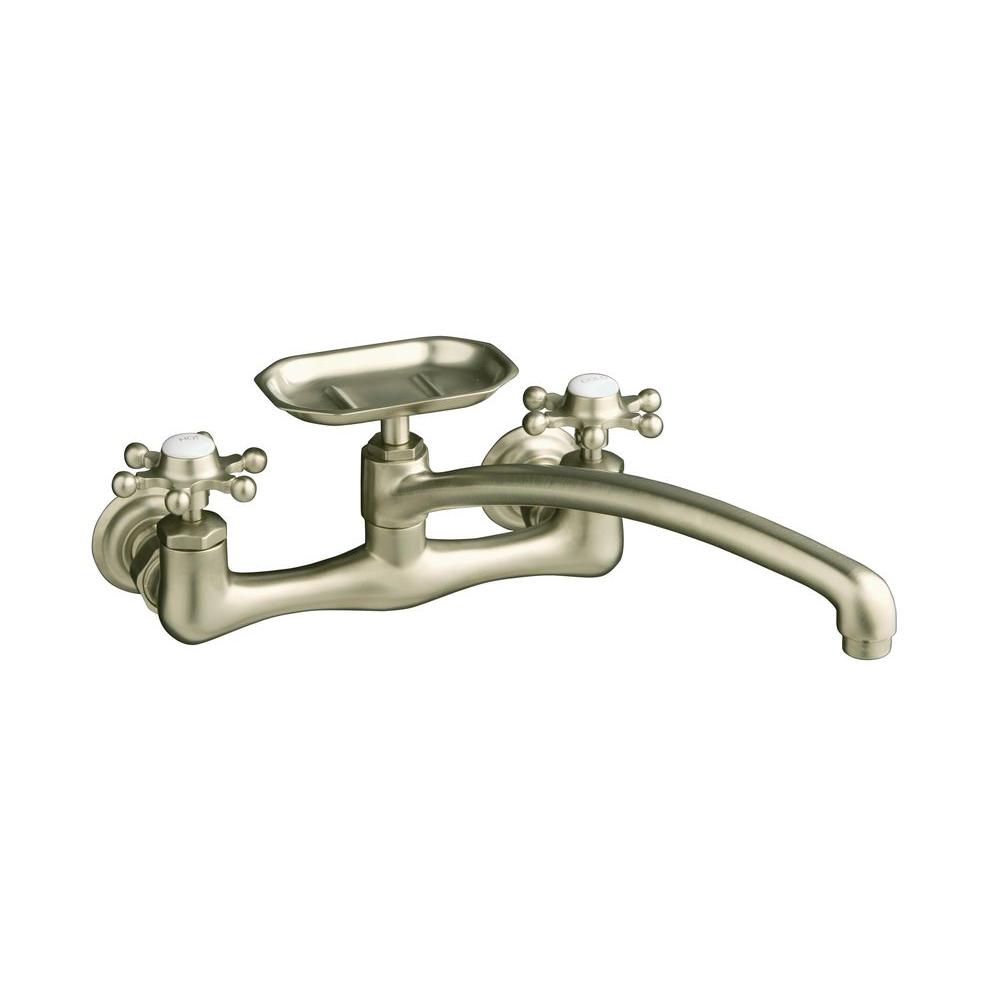 Kohler Antique 2 Handle Bar Faucet In Vibrant Brushed Nickel K 159