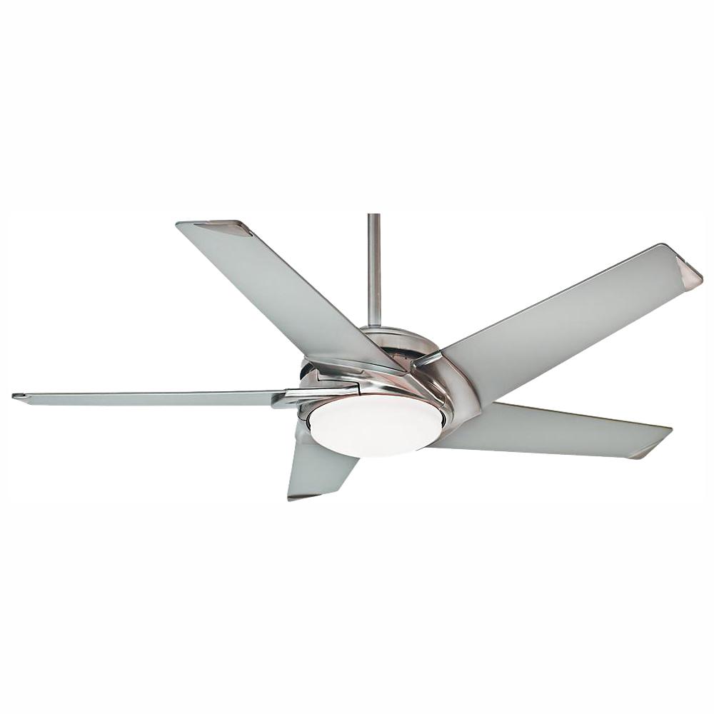 Casablanca Stealth 54 In Led Indoor Brushed Nickel Ceiling Fan With Light Kit And Universal Wall Control With Remote Control