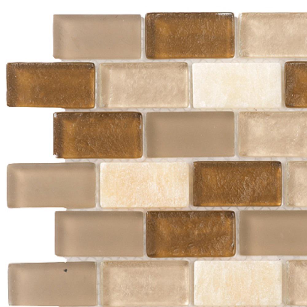 Honey Onyx Mini Brick Mosaic Tile 6 X 6 Sample Polished