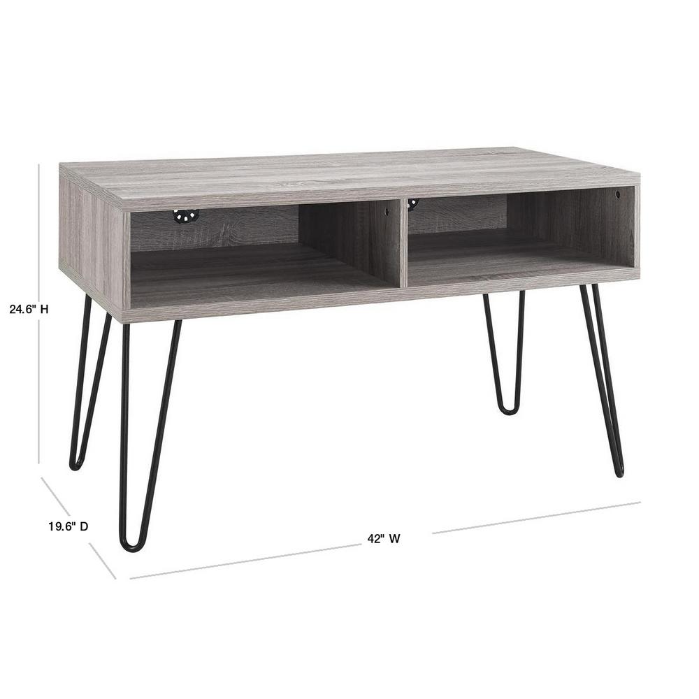 Ameriwood Montrose 42 In Weathered Oak Particle Board Tv Stand Fits Tvs Up To 42 In With Cable Management Hd83098 The Home Depot