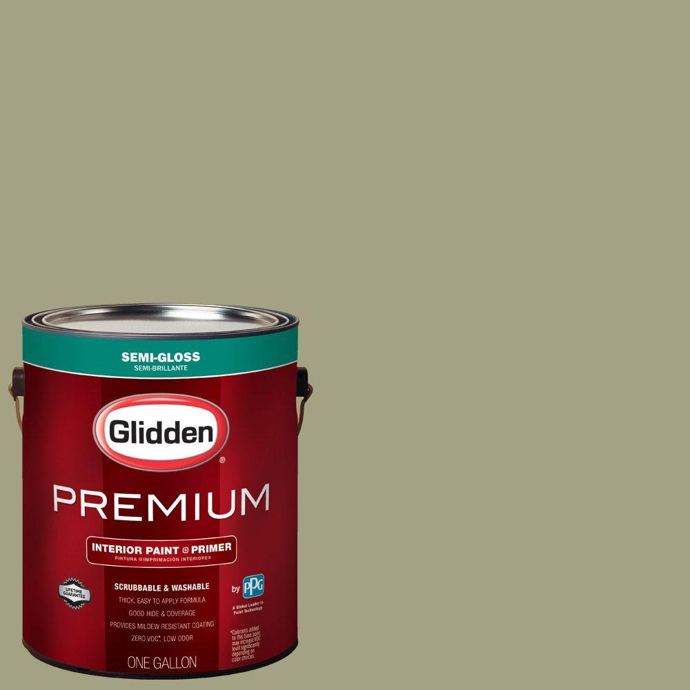 Glidden Premium 1 gal. HDGG25 Pacific Pines Sage SemiGloss Interior Paint with PrimerHDGG25P