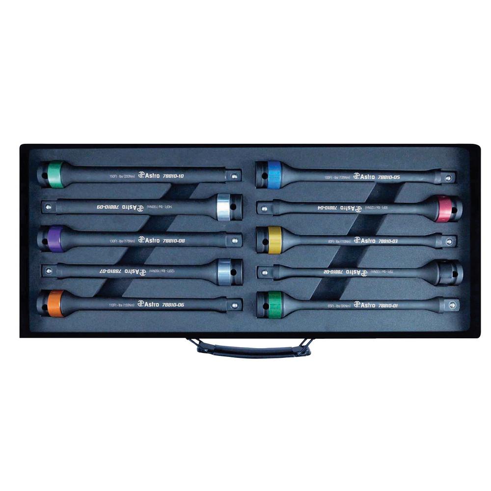 Astro 78810 10-Piece Torque Limiting Extension Set