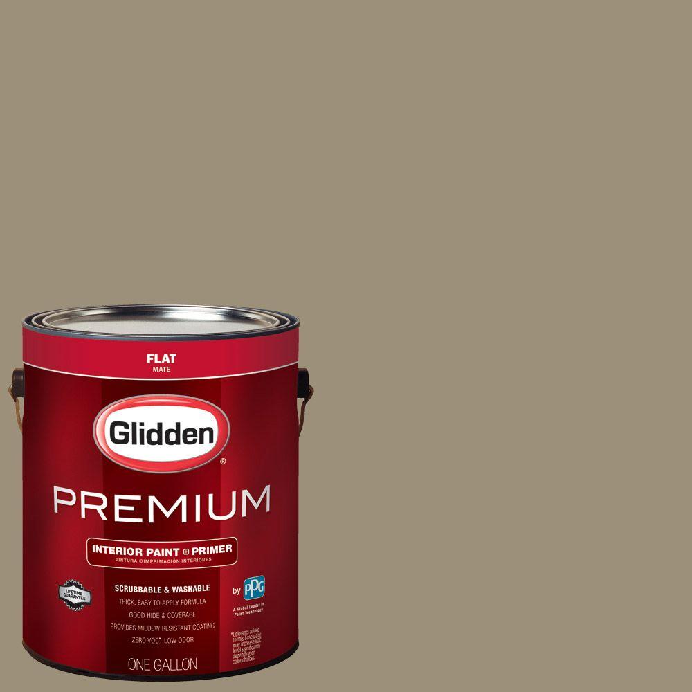 Glidden Premium 1 gal. HDGWN59D Canyon Floor Tan Flat Interior Paint