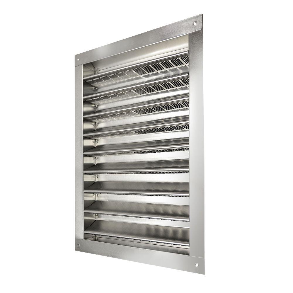 Master Flow 14 in. x 24 in. Aluminum Wall Louver Static 