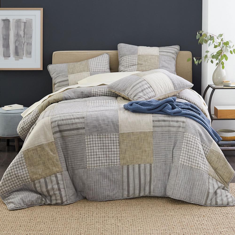 The Company Store Carys Multicolored Geometric Cotton Patchwork King