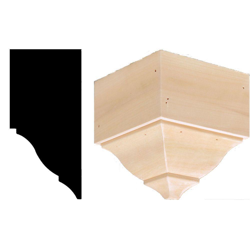 15 Trim Molding 1 x 3 x 6 Oak Inside Radius Corner Base Block