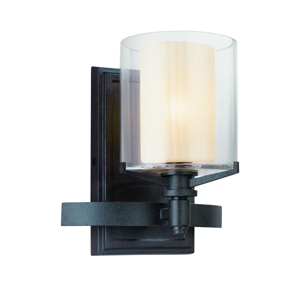 Troy Lighting Arcadia 1 Light French Iron Bath B1711fr The Troy Lighting Arcadia 1 Light French Iron Bath