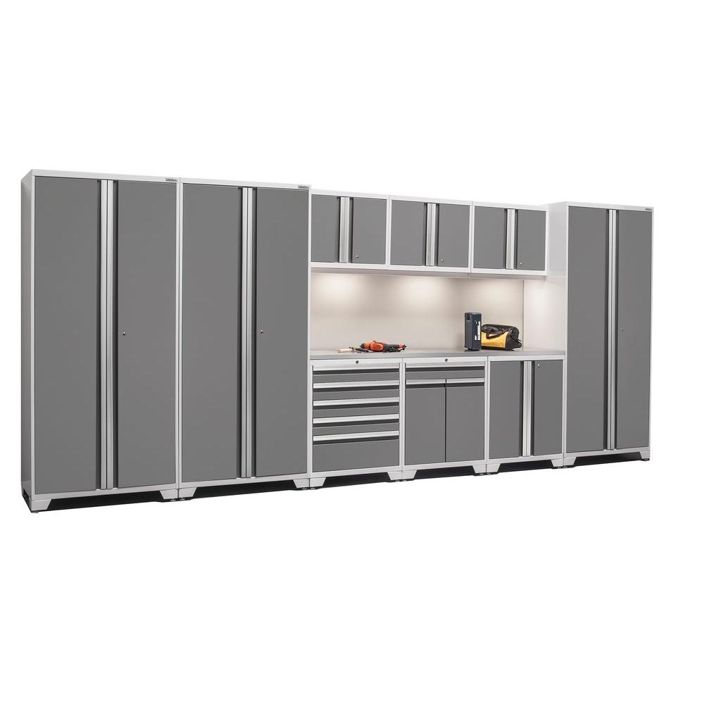 Stainless Steel Platinum Garage Cabinets Storage Systems Pro